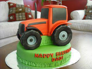 tårta med traktor