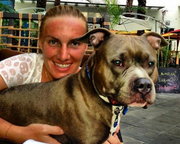 Kuznetsova tennisspelare och hennes hund